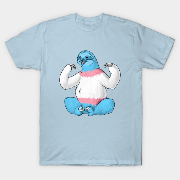 Trans Pride Sloth T-Shirt by Khalico